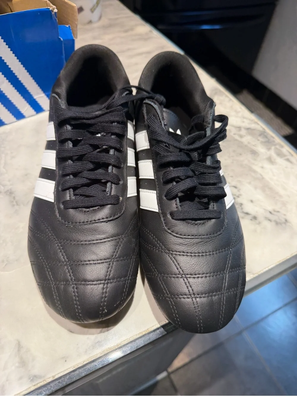 adidas Men’s Black & White Athletic Soccer Shoes